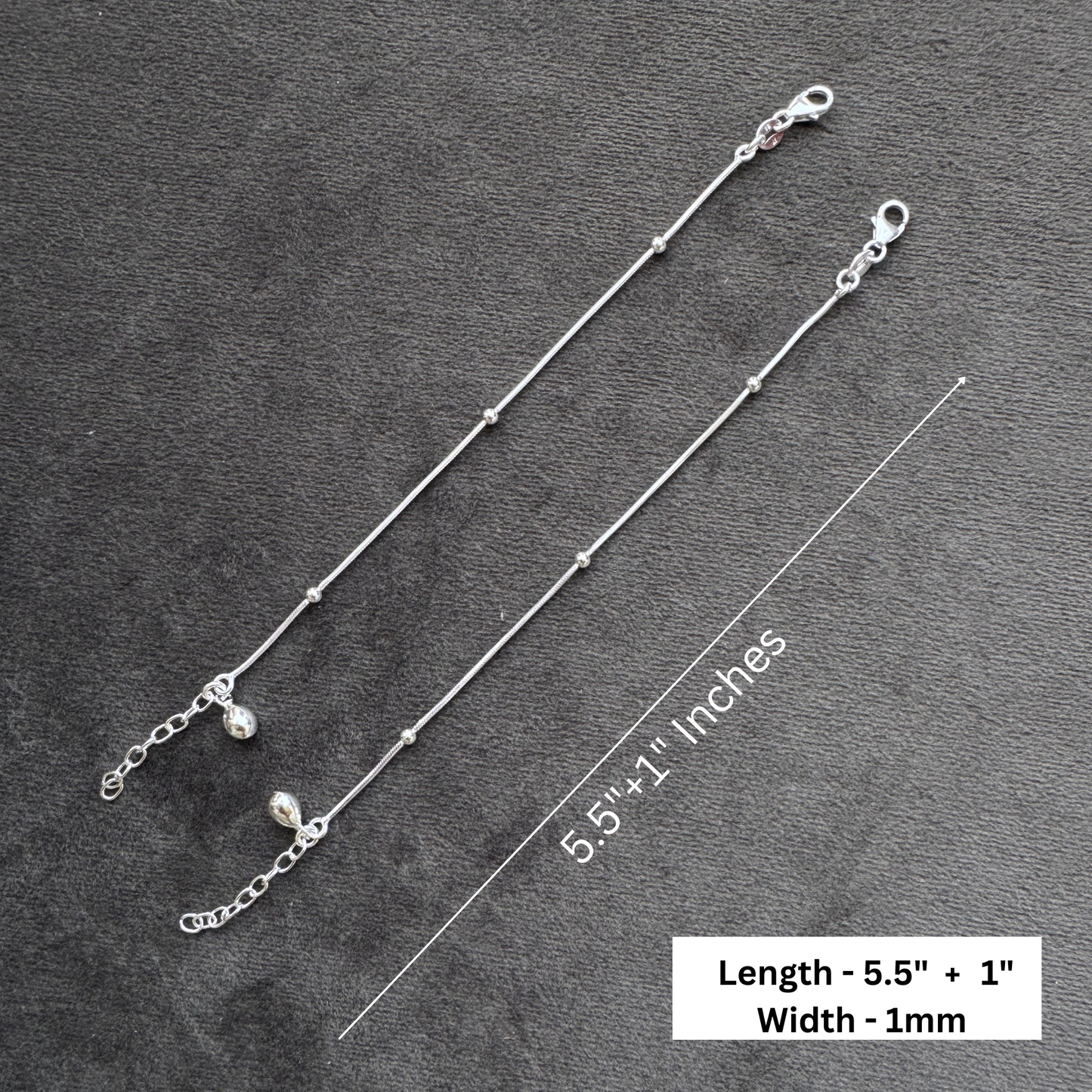 Silver Sleek Anklet
