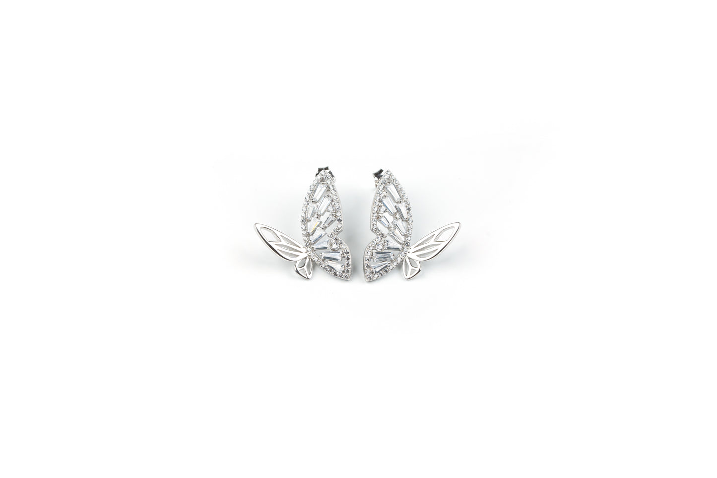 Silver Butterfly Earrings