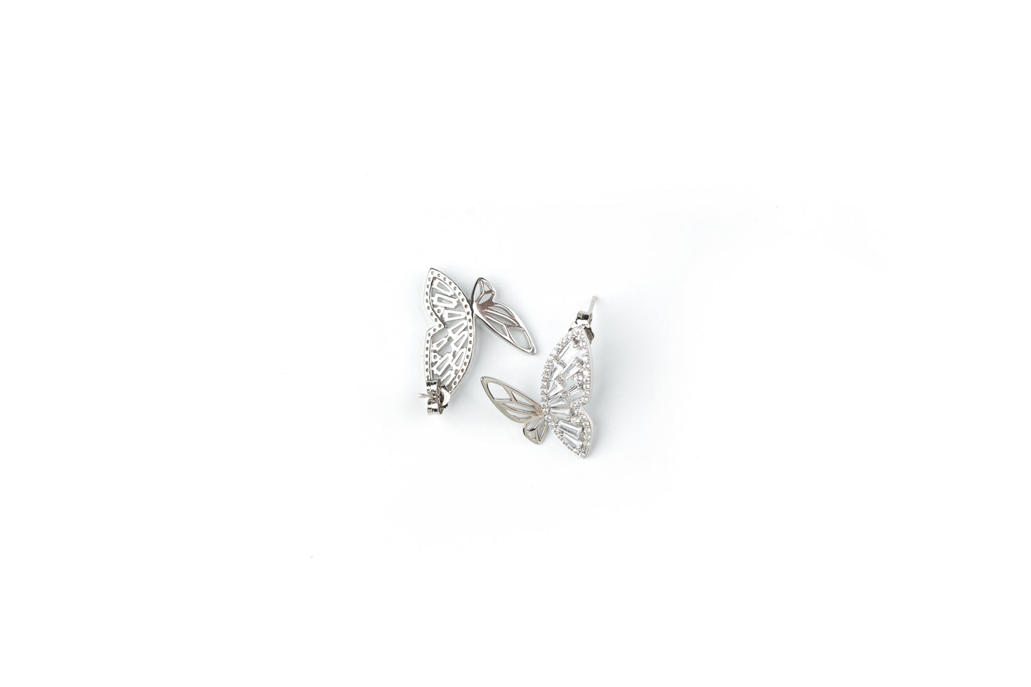 Silver Butterfly Earrings