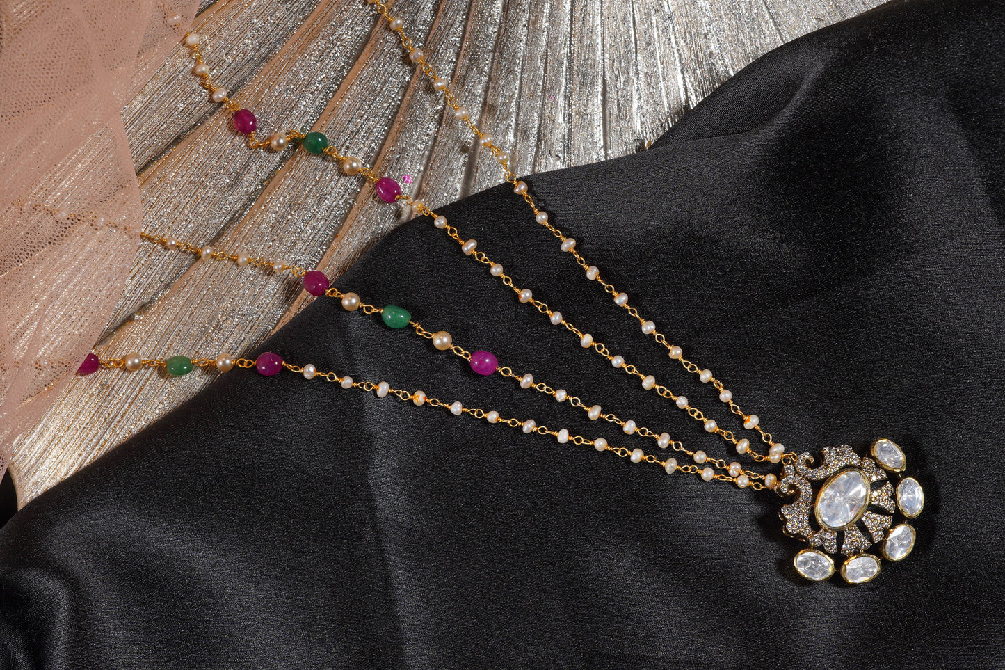 Kanakavalli Pendant with Mala