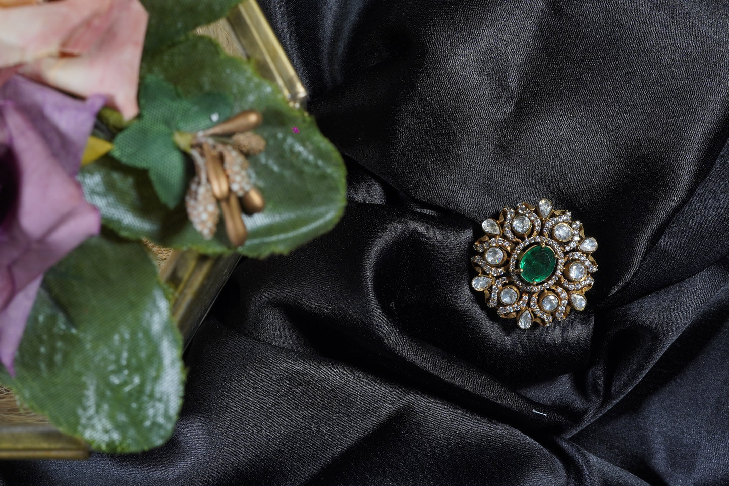Shwetanila Pushp Moissanite Ring