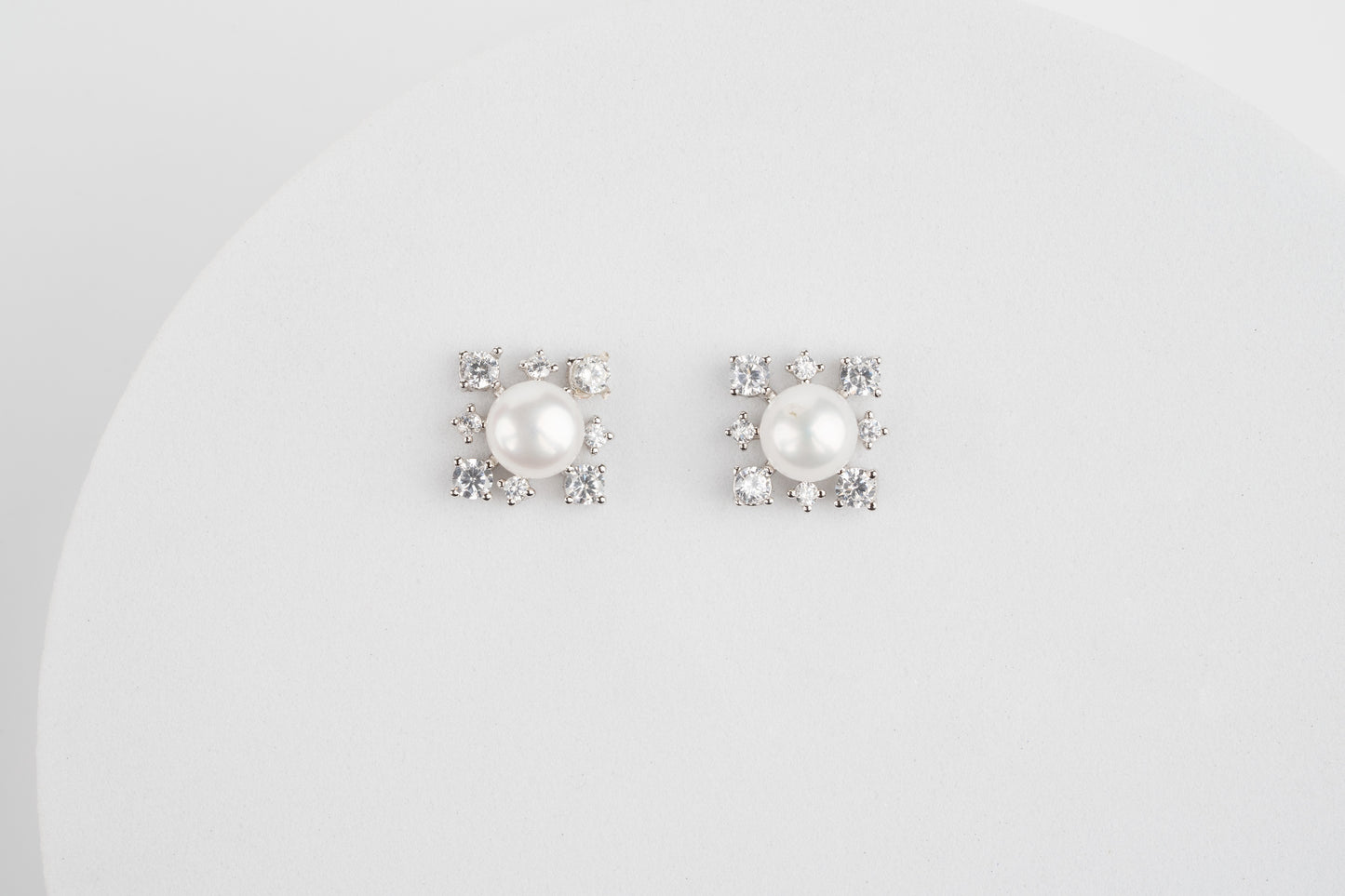 Pearl Prism Silver Pendant Set