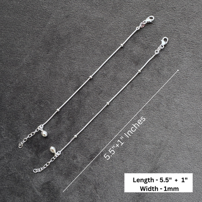 Silver Sleek Anklet