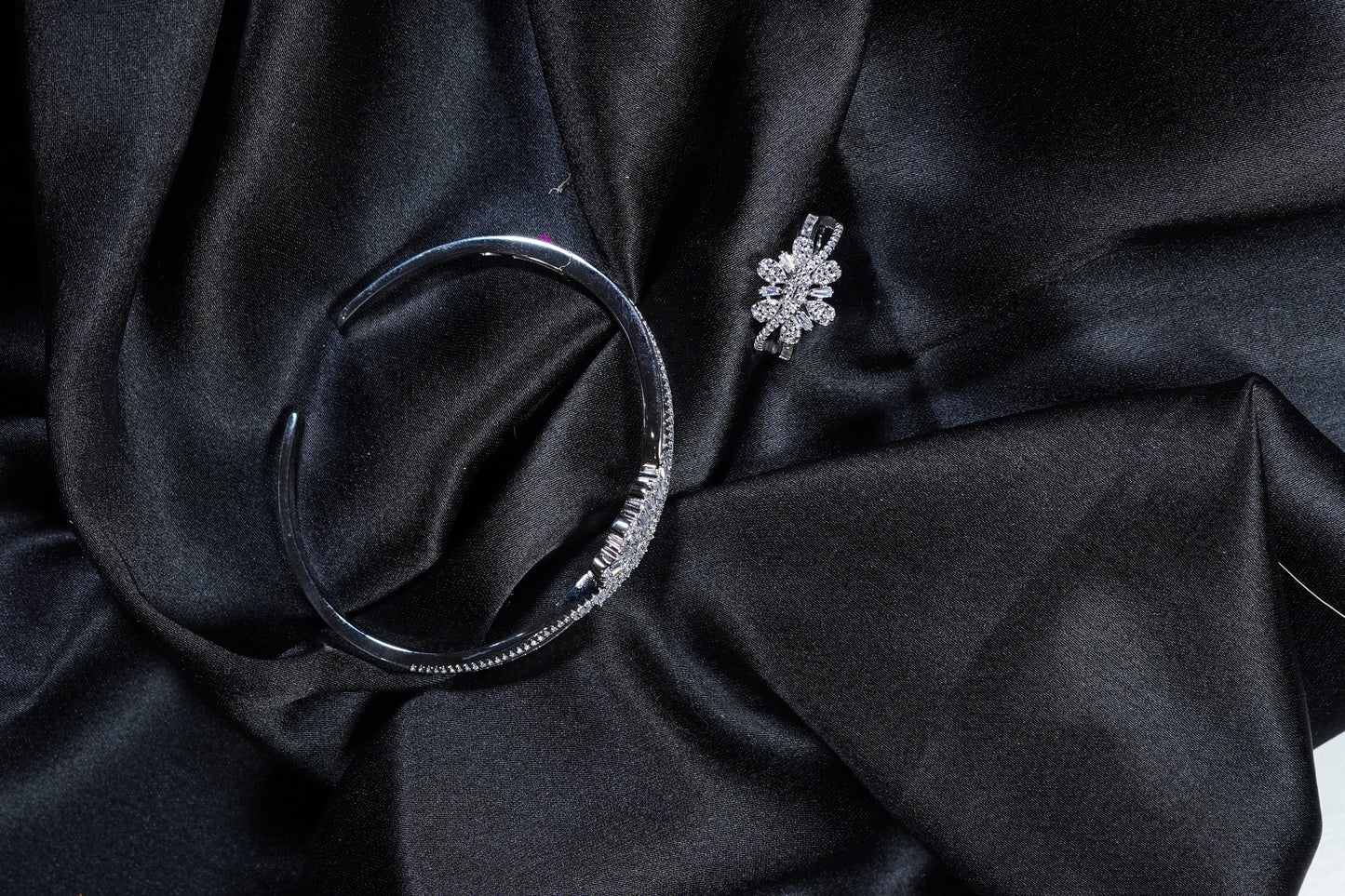 Silver Sparkle Duo Bracelet and Ring