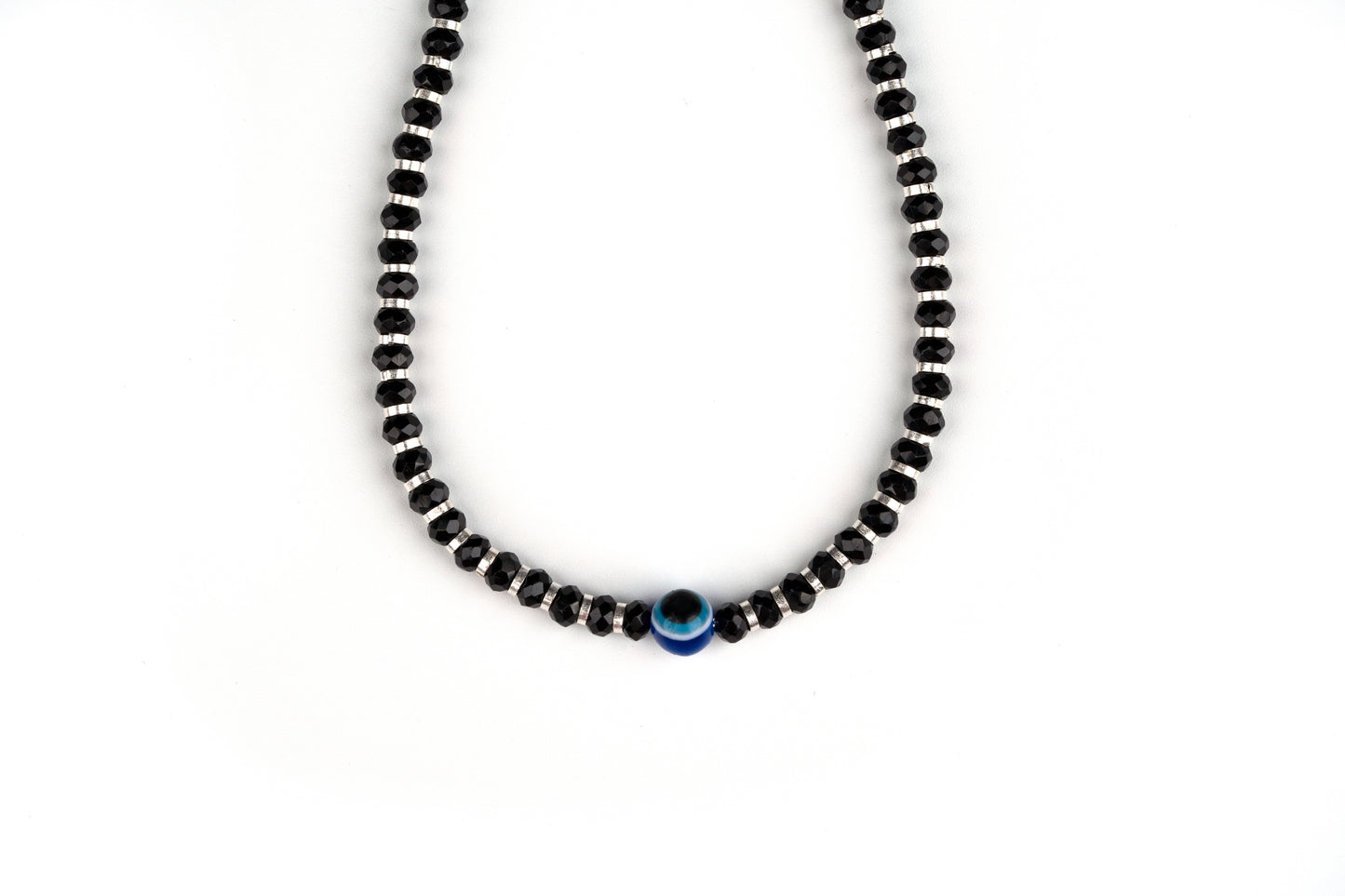 Black Beads Evil Eye Anklet