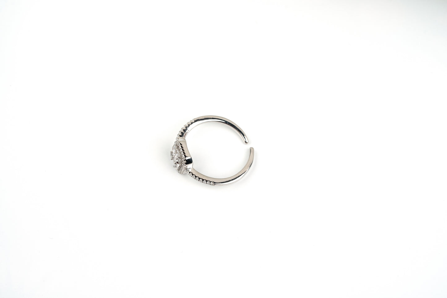 Silver Solitaire Ring