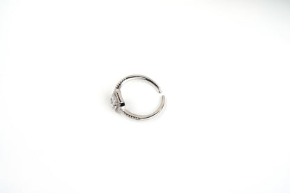 Silver Solitaire Ring