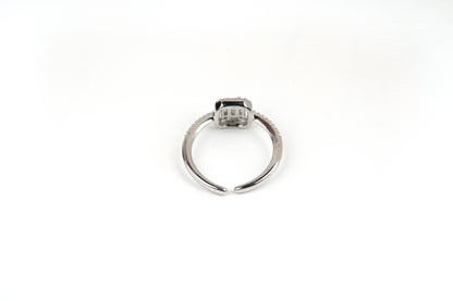 Silver Solitaire Ring