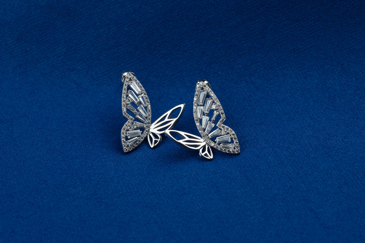 Silver Butterfly Earrings