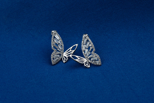 Silver Butterfly Earrings