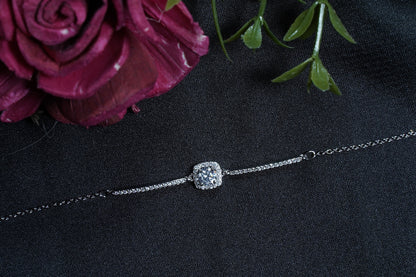 Square Solitaire Sparkle Bracelet