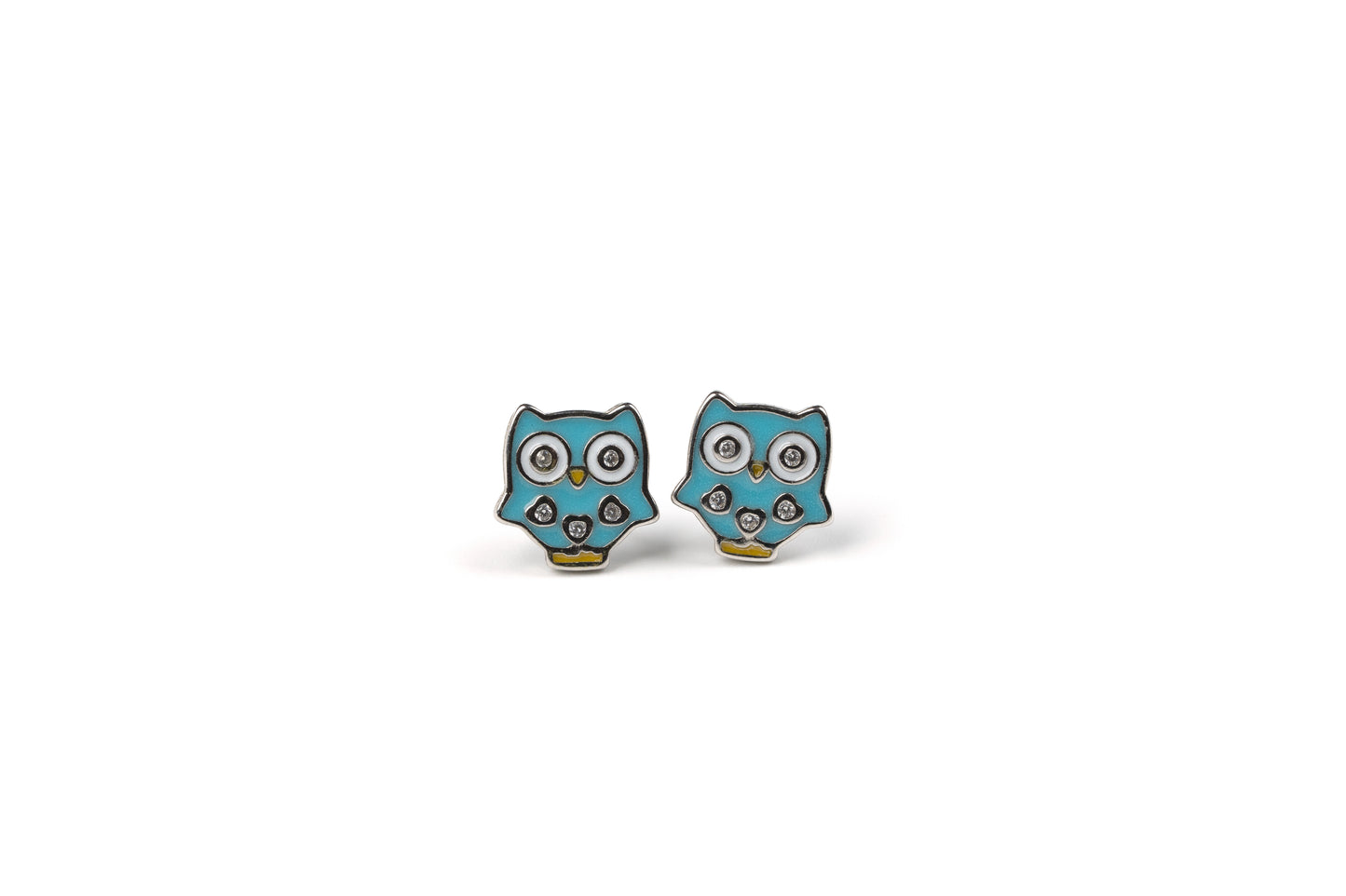 Baby Bliss Blue Owl Earrings