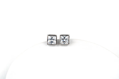 Silver Classy Square Studs