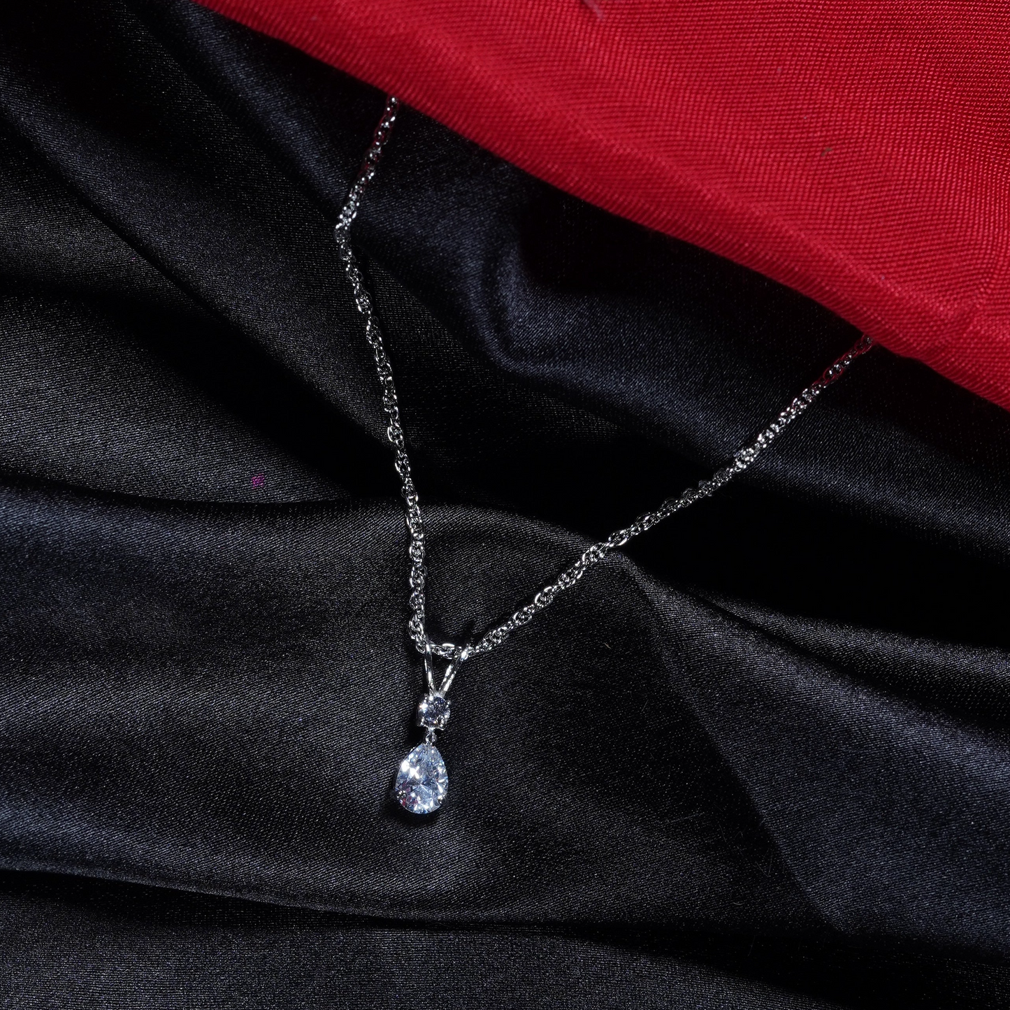 Sparkling Drop Chain Pendant