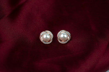 Rose Glow Pearl Studs