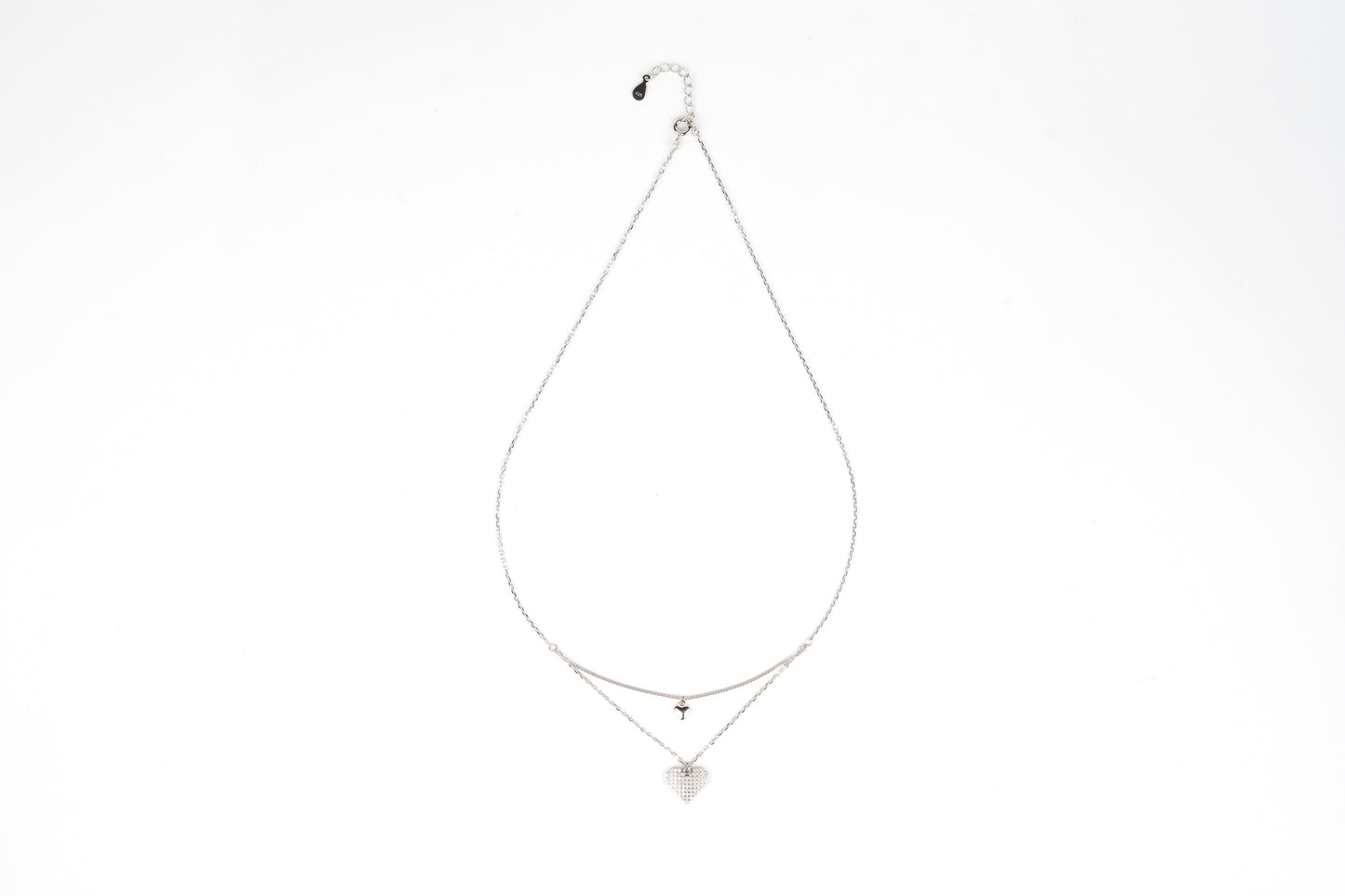 Heartfelt Duo Line Necklace