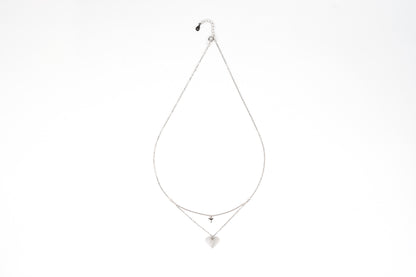 Heartfelt Duo Line Necklace