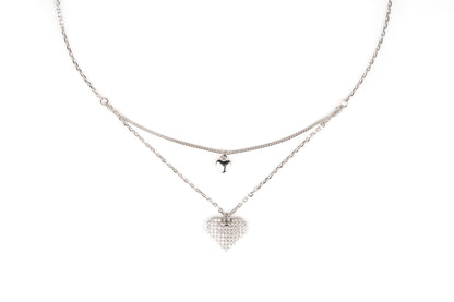 Heartfelt Duo Line Necklace