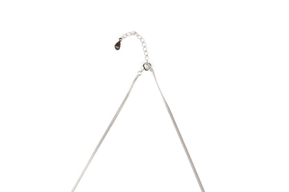 Silver Double Line Block Pendant