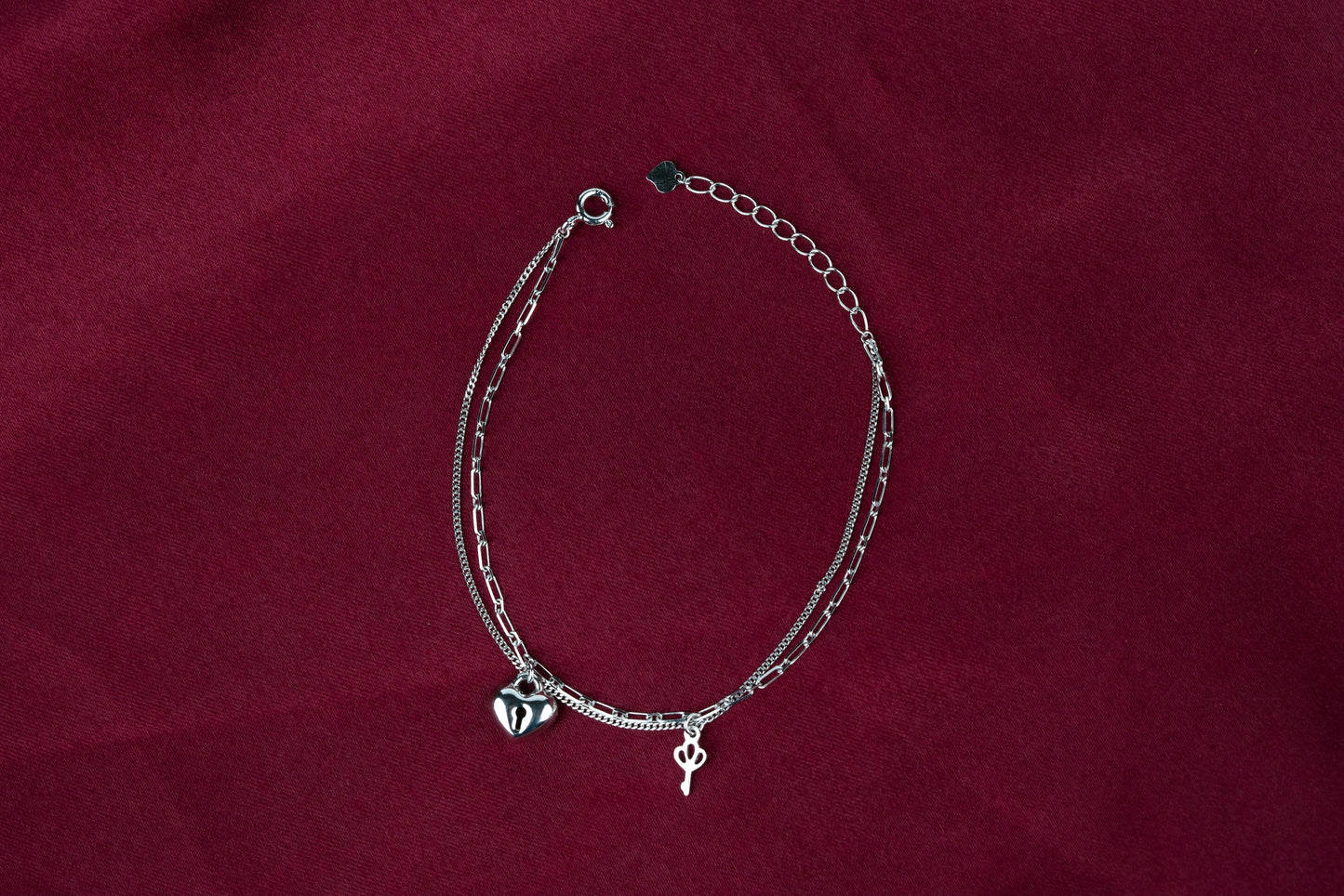 Heartfelt Lock Duo Bracelet