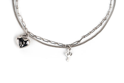 Heartfelt Lock Duo Bracelet