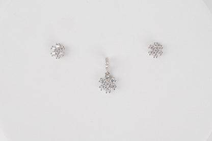 Silver Lilybud Pendant Set