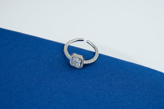 Silver Solitaire Ring