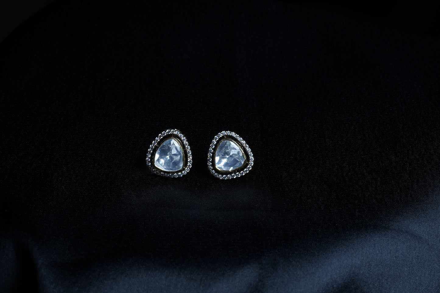 Moissanite Radiance Triangle Earrings