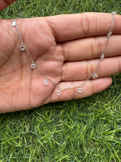 Pure Elegance Silver Crystal Necklace