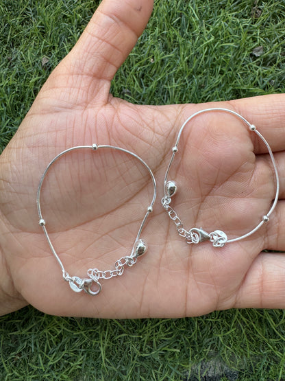 Silver Sleek Anklet