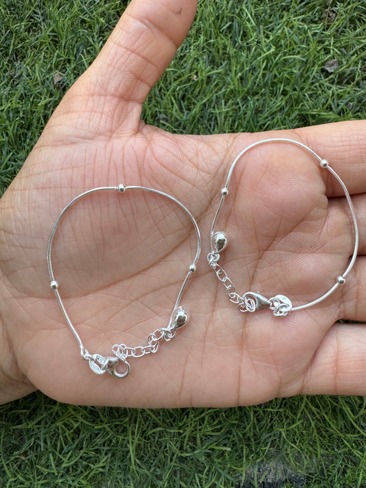 Silver Sleek Anklet
