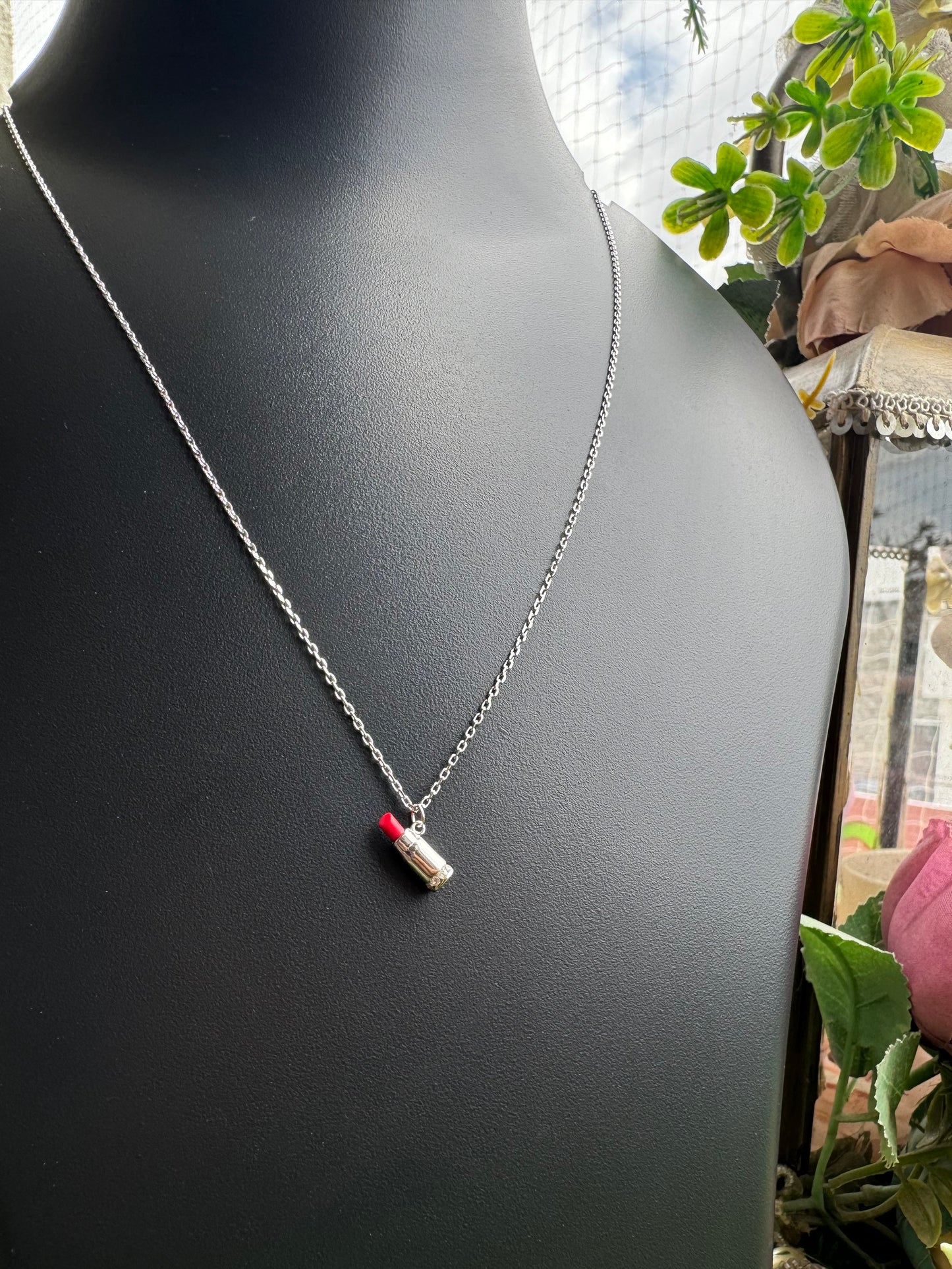 Sterling Silver Lipstick Pendant