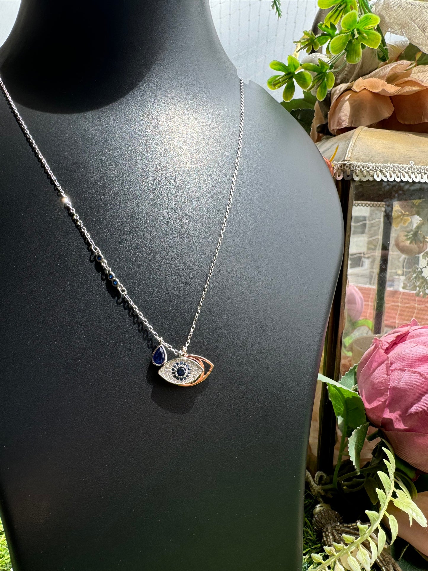 Azure Guardian Evil Eye Pendant