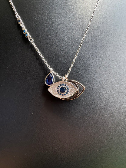 Azure Guardian Evil Eye Pendant