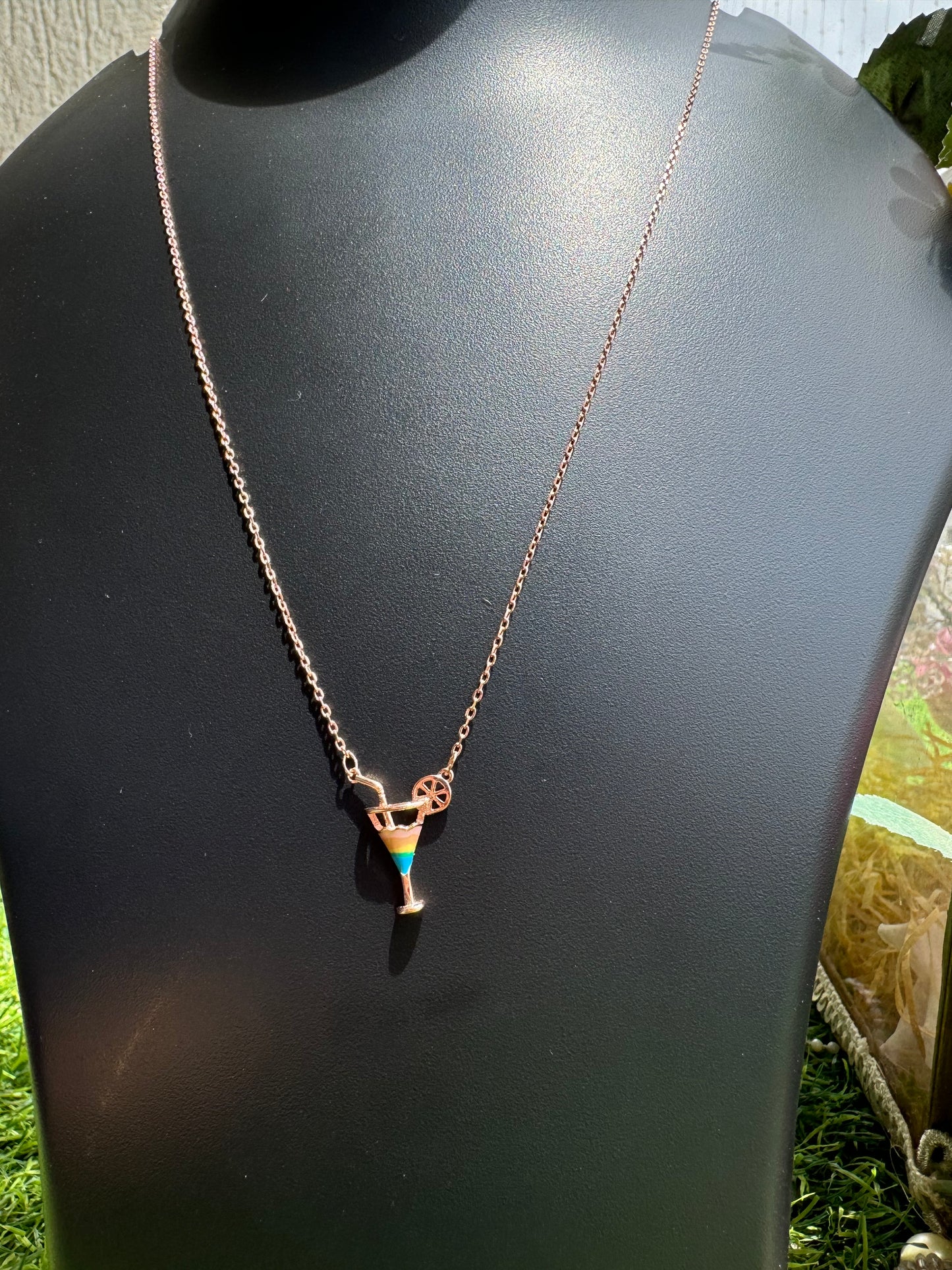 Rosé Wine Glass Pendant