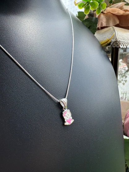 Pink Kitty Charm Pendant