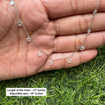 Pure Elegance Silver Crystal Necklace