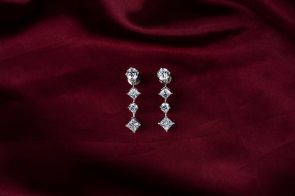 Sparkling Cluster Cubic Zirconia Earrings