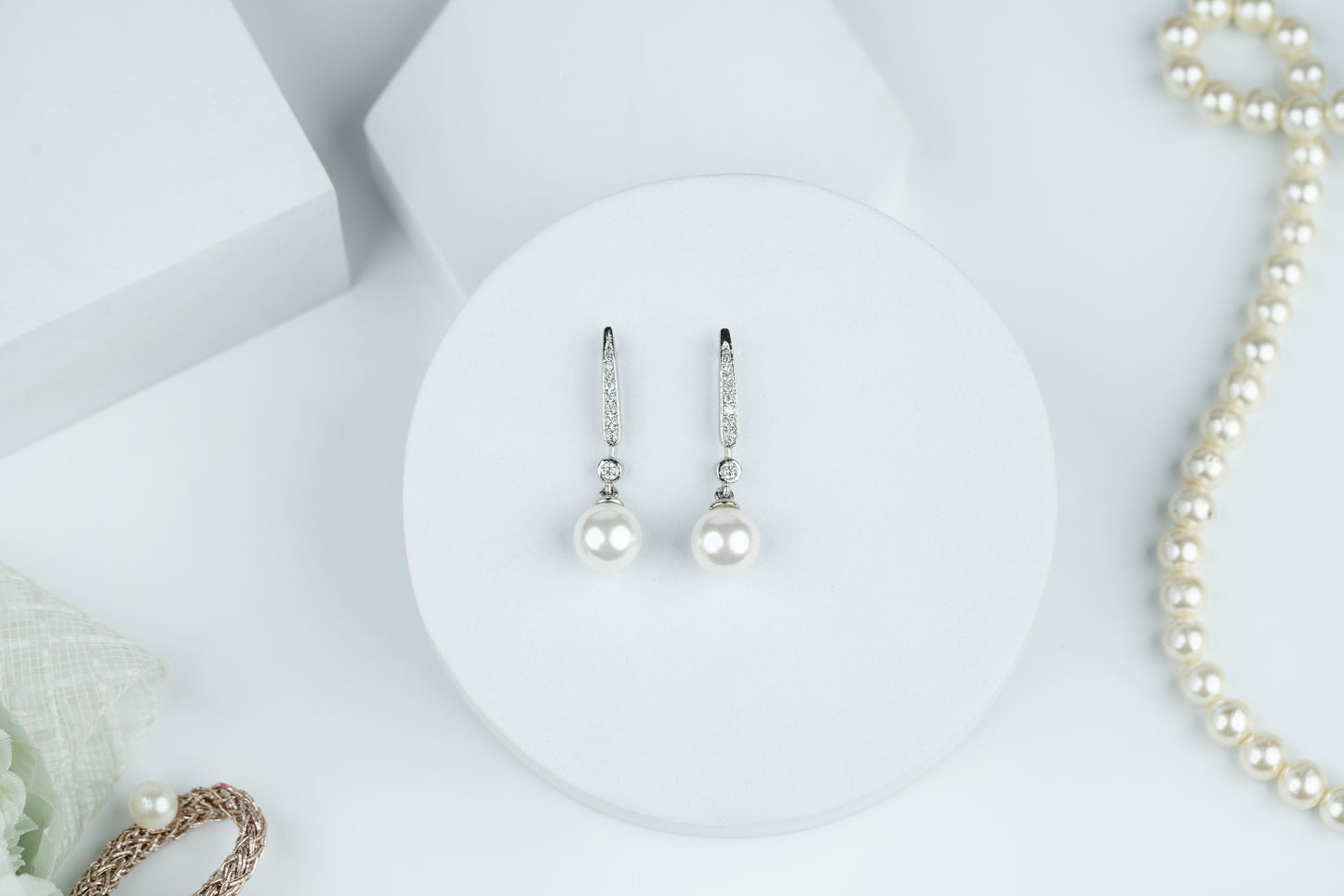 Bohemian Pearl Drop Earrings