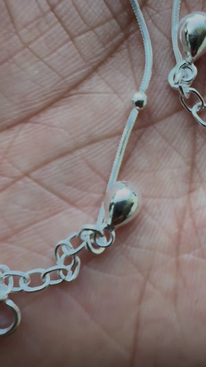 Silver Sleek Anklet